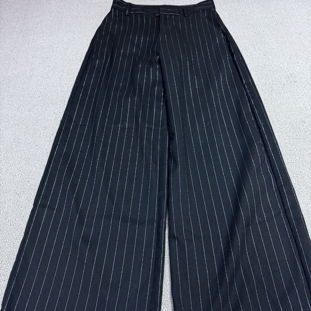 Gap Pants Black Pinstripe Pockets Women’s Size 4 Petite - Picture 7 of 12